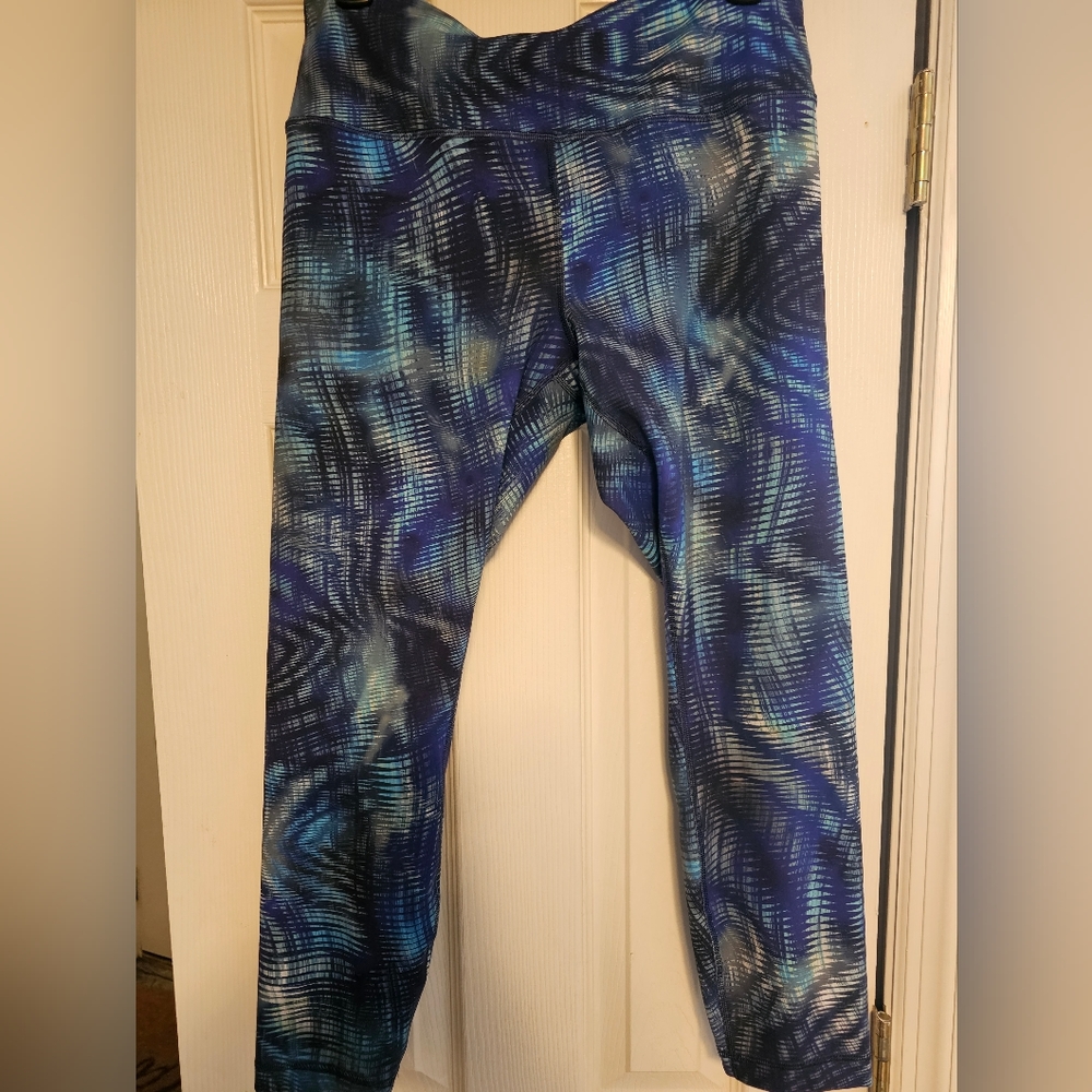 lululemon athletica Blue & Black Patterned Leggings
